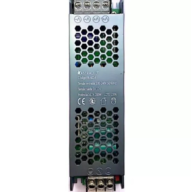 Astraled Driver 72w 12v 6a Fonte Chaveada Slim Fa-6019