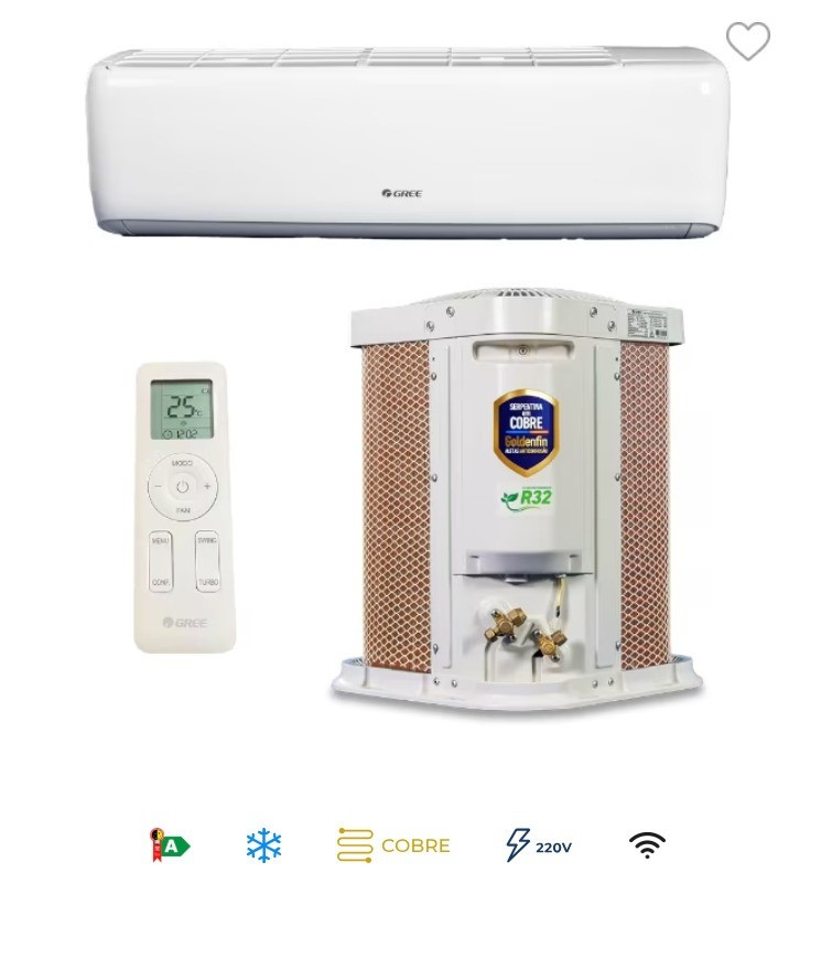 Ar Condicionado Split Gree 12000 Btus Q/f R32 220v Wifi