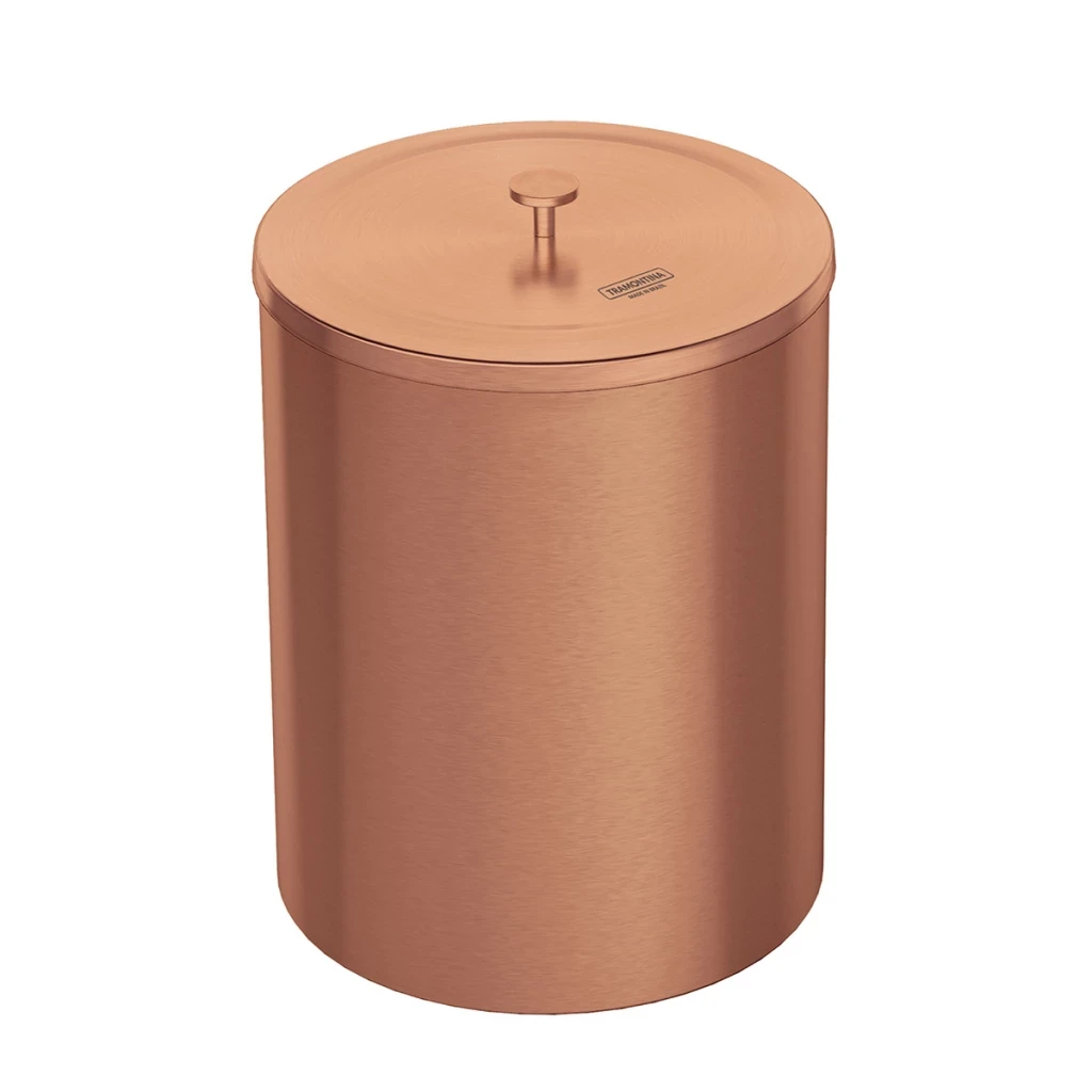 Lixeira útil Aço Inox Polido Rose Gold 5l Tramontina