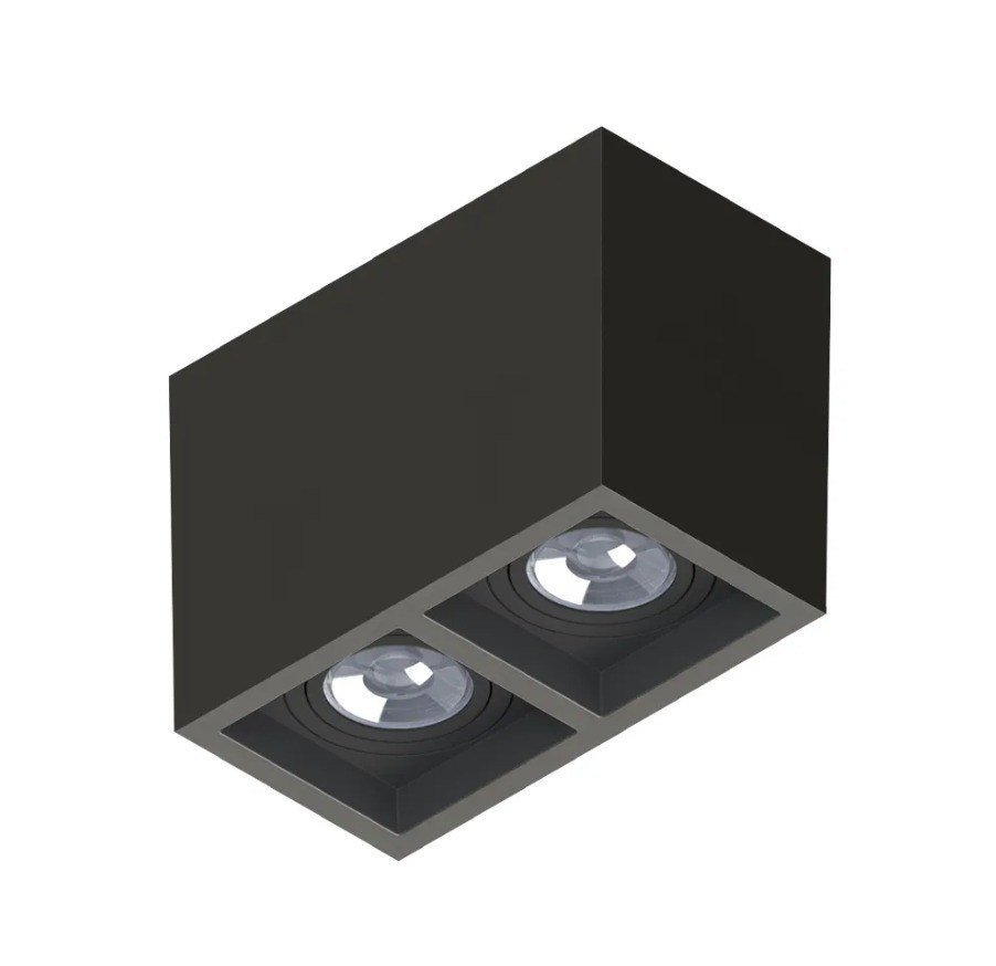 Save Plafon Boxit 2 Ar70 Pt Se-385.2574 Preto Duplo