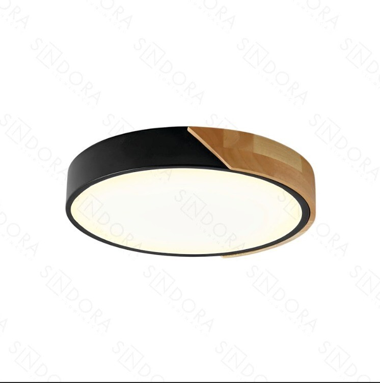 Dinamica Plafon Dcx02353 41cm 28+28w 3000k Preto Wood