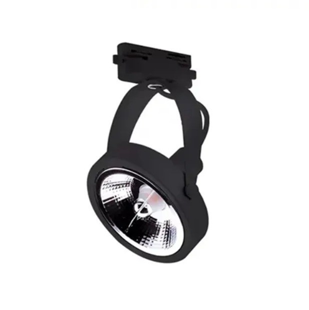 Adn+ Spot Curto Preto P/trilho 1lamp Ar111 Sem Lampada