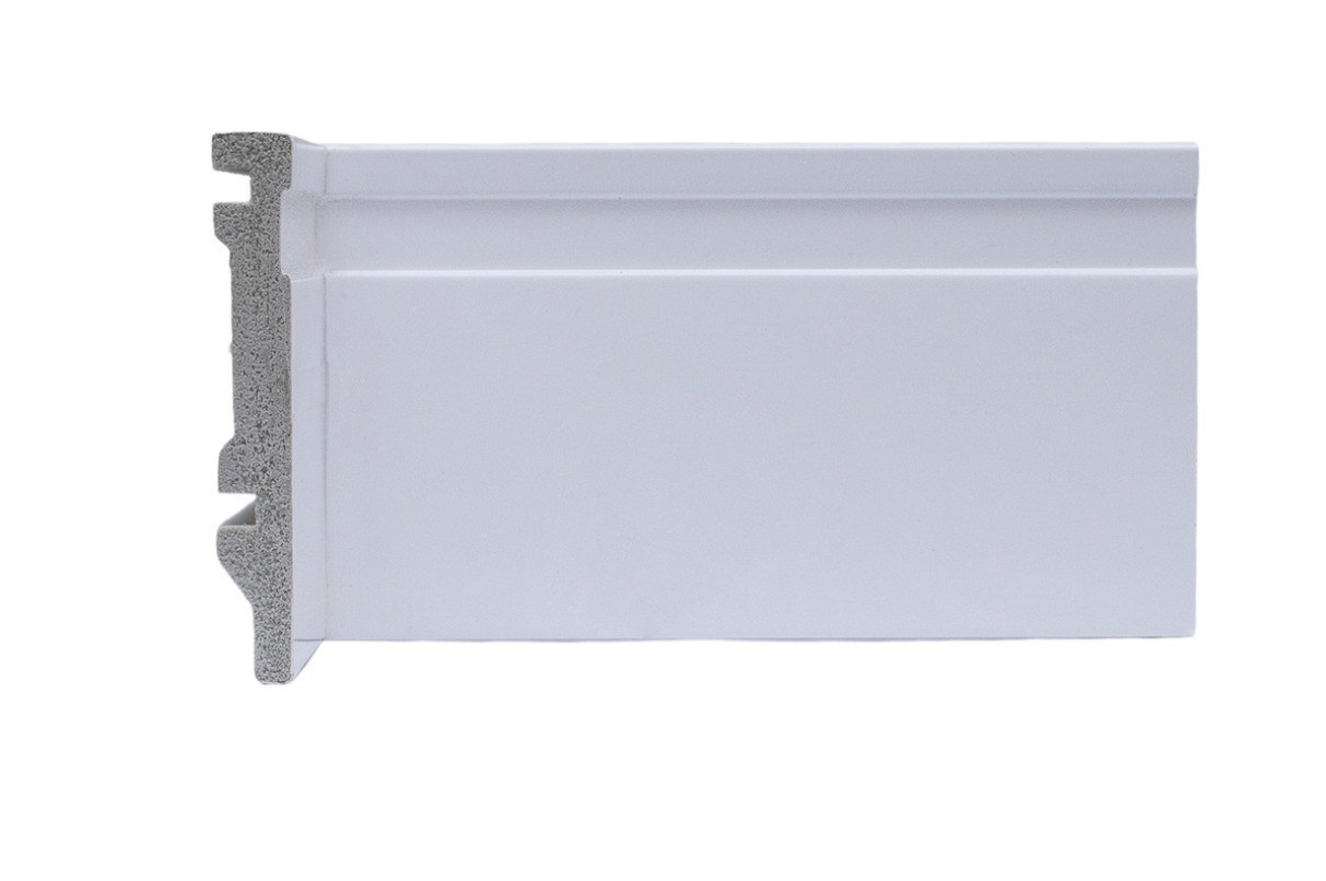 Graddus Rodape Gr100f Barra 2.40m X 10cm Frisado Branco