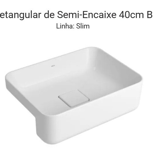 Deca Cuba Semi Encaixe 40cmx30cm  Br. Slim L.63040.17