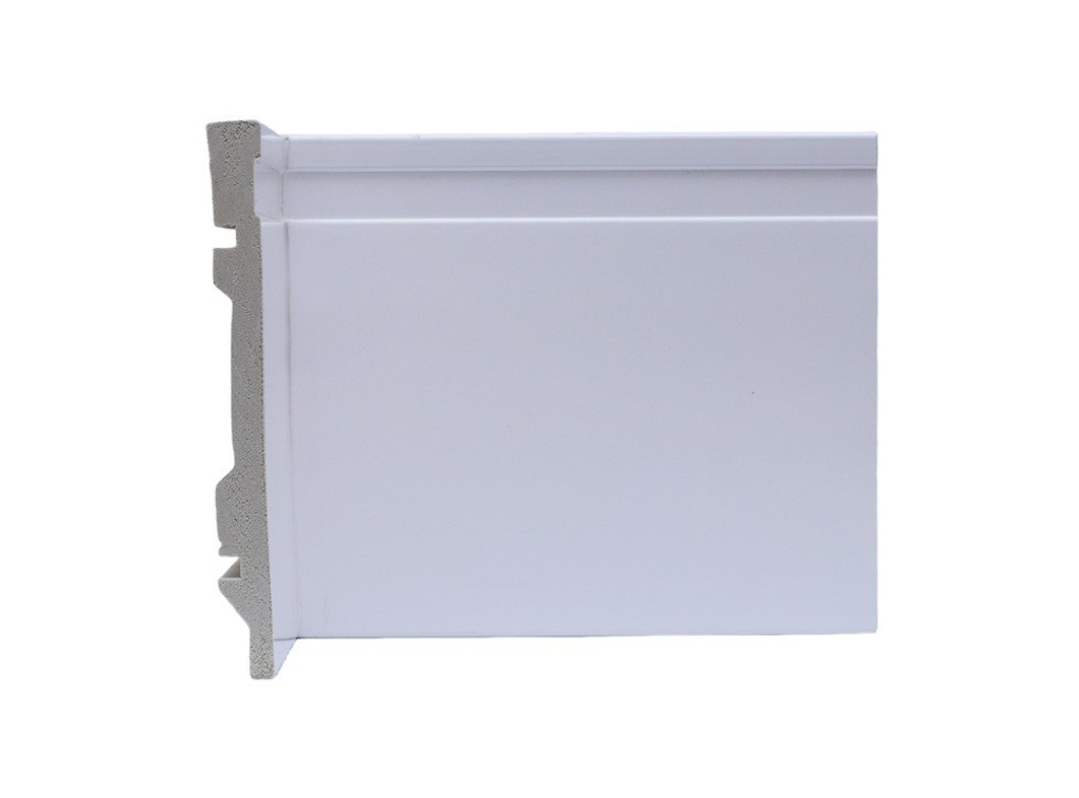 Graddus Rodape Gr150f Barra 2.40m X 15cm Frisado Branco