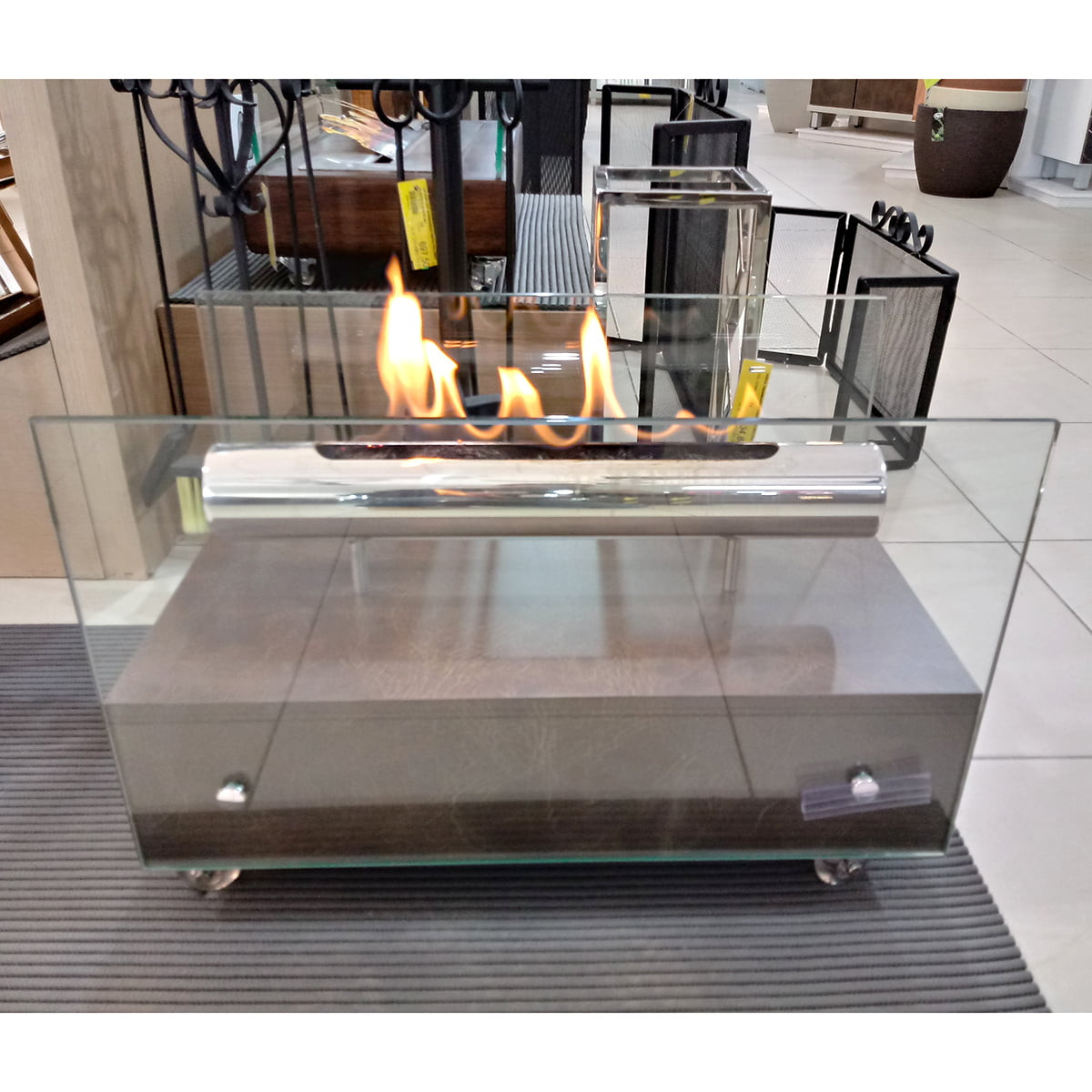 Lareira Ecologica Couro Cafe 60x30 Goods Br