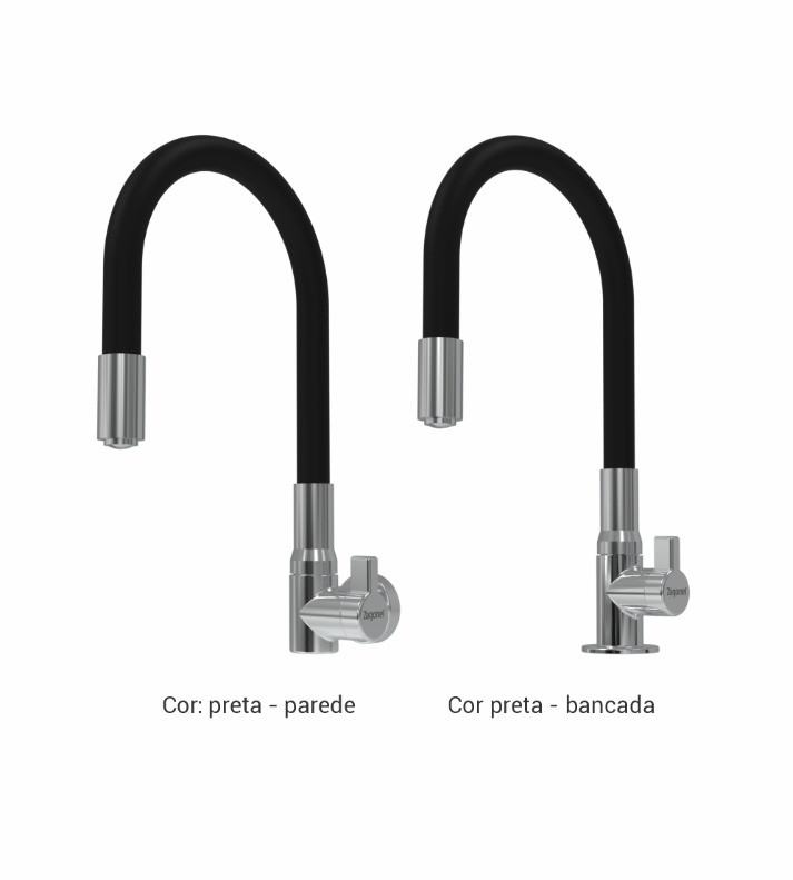 Zagonel Torneira Coz Bal Motion Metalizada e Preta
