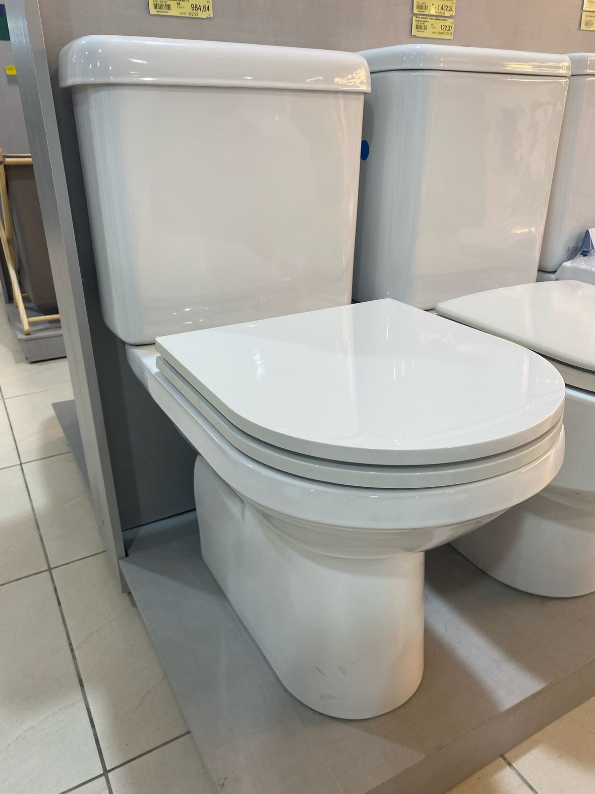 Deca Kit Vaso Duna C/cx Acoplada  e Assento Branco P707.17