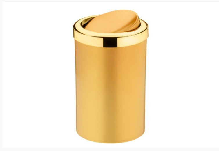 Future Lixeira Tampa Basculante 8l Dourado 383dd