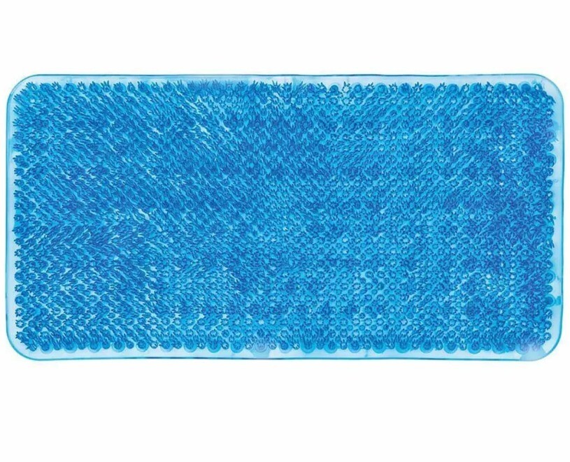 Tapete Box Banheiro 65x36 Azul Kala