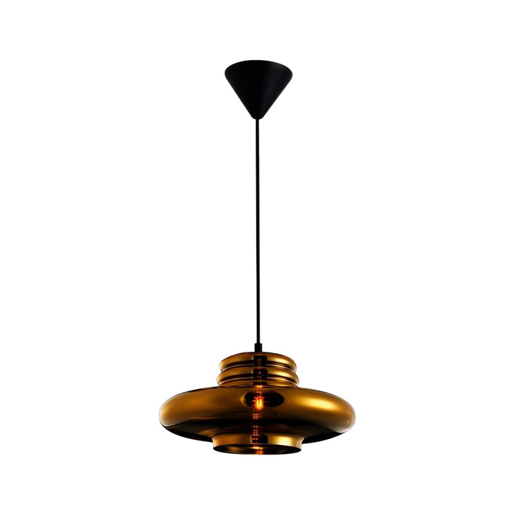 Pendente Betel, 1x, Soquete E27, Vidro Gold, Avant