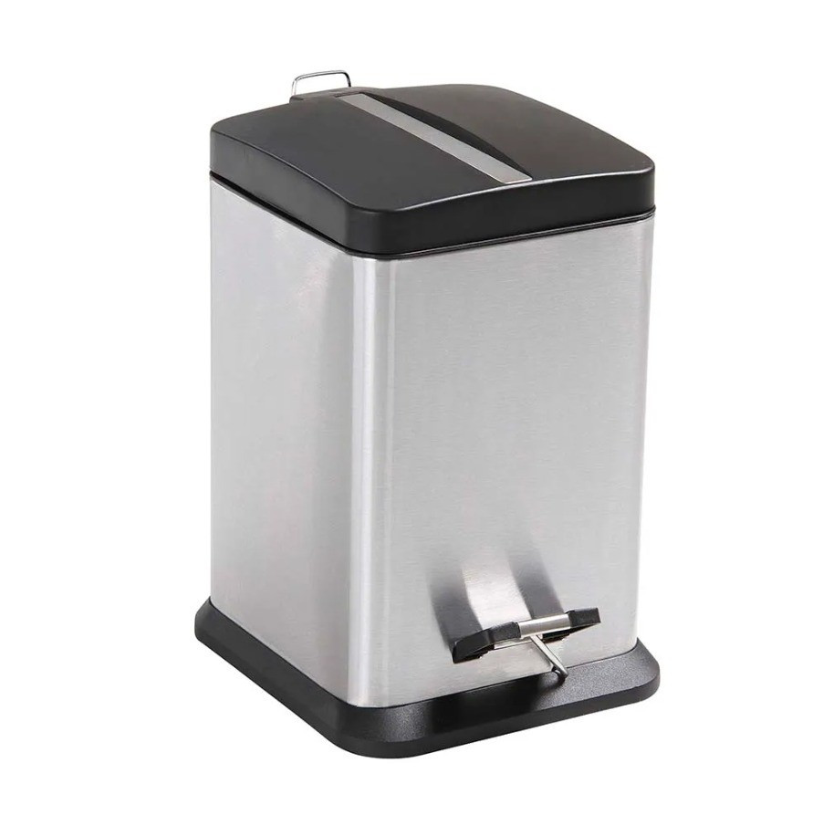 Lixeira Inox Mor 12l Jaspe C/tampa Pp Cz Quad 008233