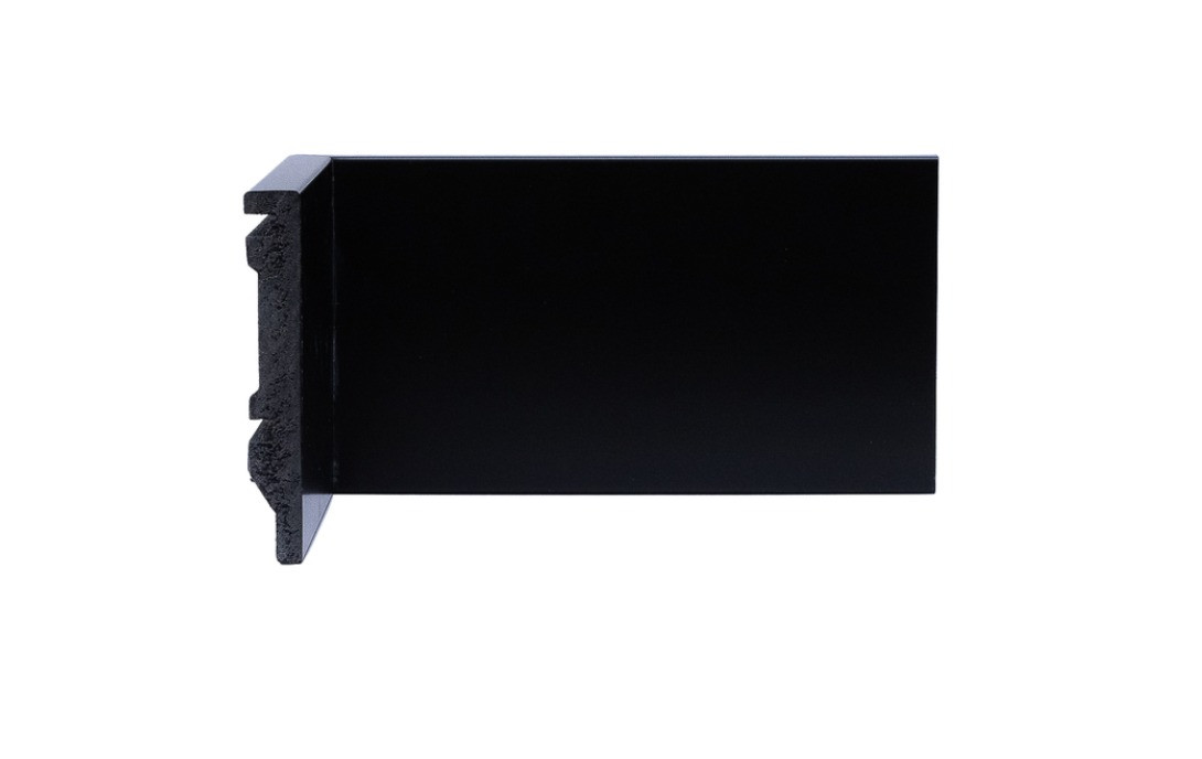 Graddus Rodape Gr100lp Barra 2.40mts X 10cm Liso Preto