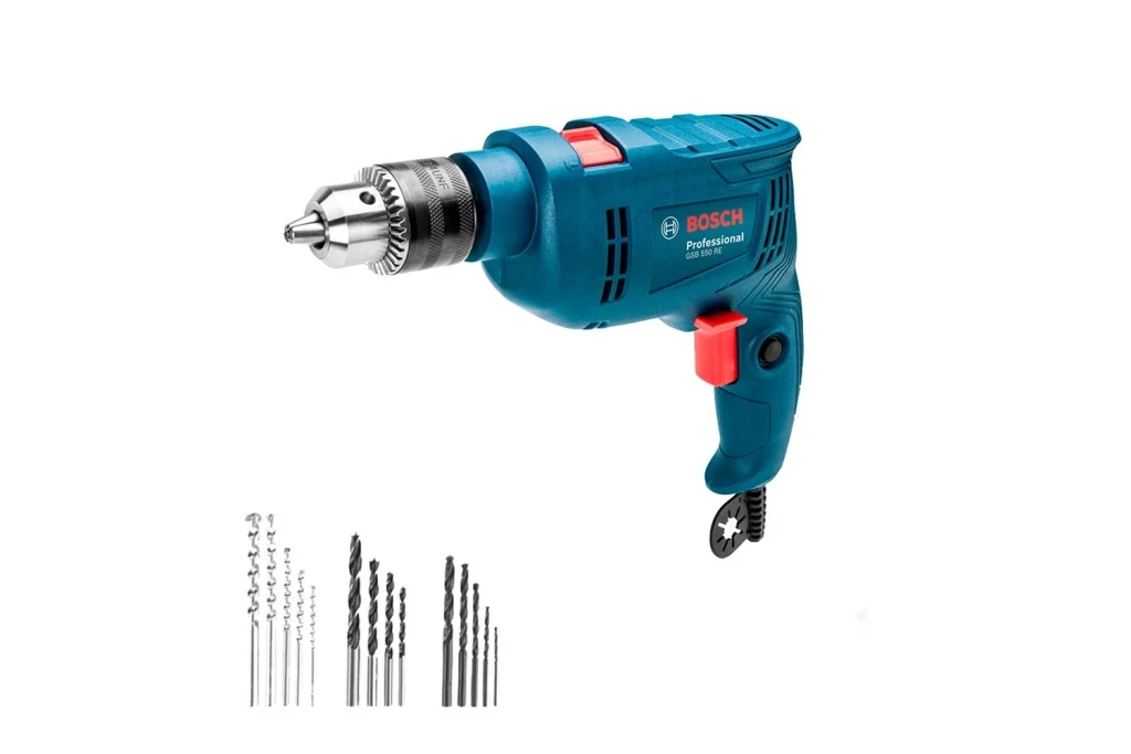 Furadeira de Impacto 550w 220v com 14 Acessórios Gsb 550 Azul