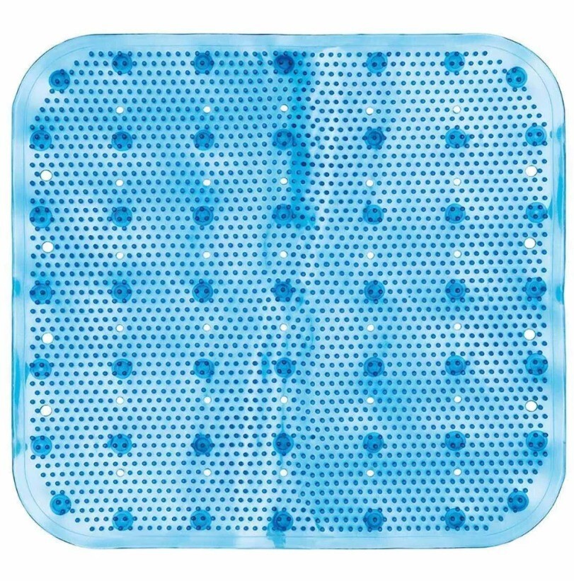 Tapete Box Banheiro 43x45 Azul Kala