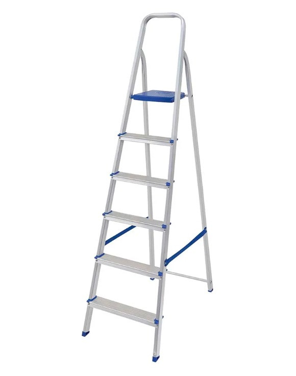 Escada de Aluminio Abrir 6 Degraus Mor 005104