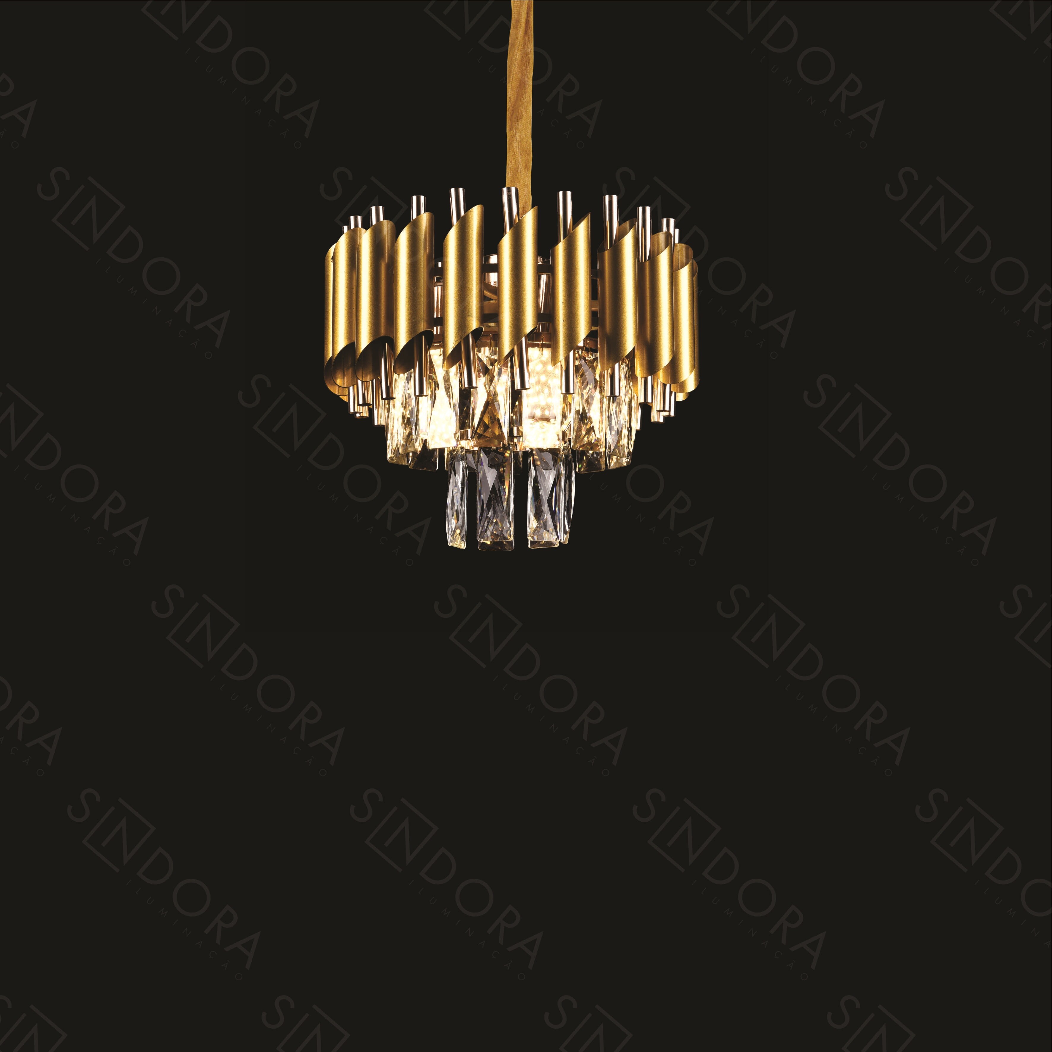 Dinamica Pendente Dcd06623 P/3 Lamp E14 Dourado