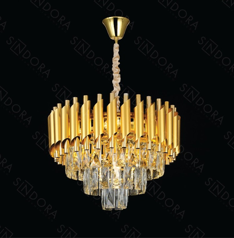 Dinamica Pendente Dcd06589 5 Lamp E14 Dourado 40x29cm