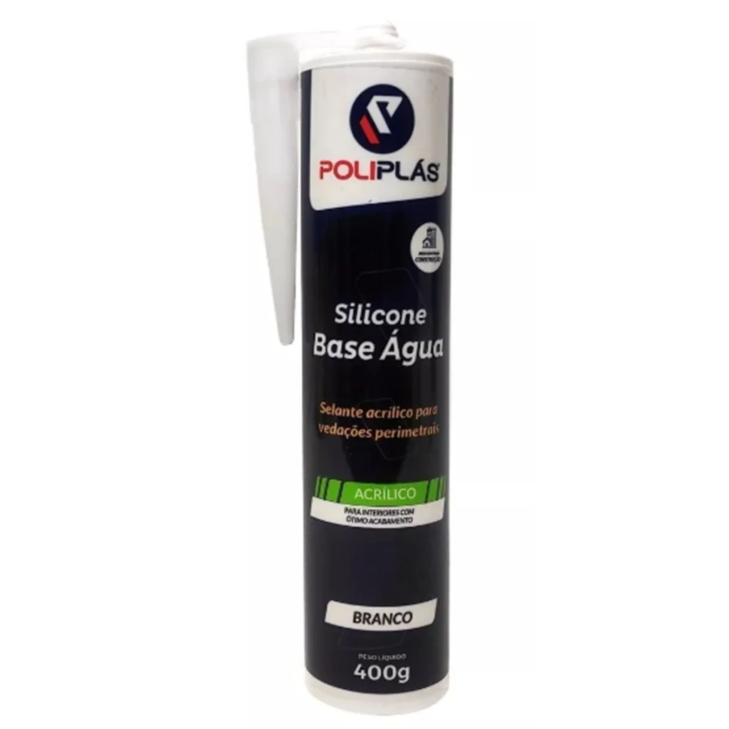 Borracha Silicone Branco 400g B.agua Poliplas