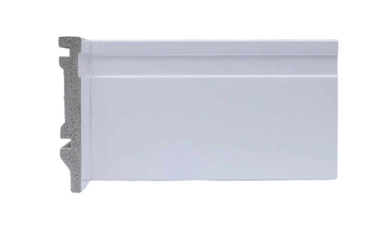 Graddus Rodape Teck Tk100f Barra 2.25 X 10cm Frisado Branco