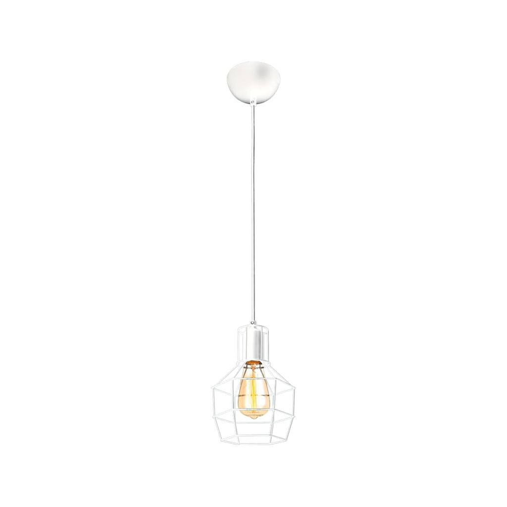 Pendente Adhara, 1x, Soquete E27, Aço, Branco Fosco, Avant