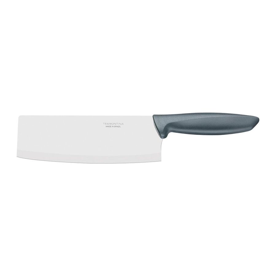 Cutelo Oriental Plenus com Lâmina em Aço Inox e Cabo de Polipropileno Cinza 7"