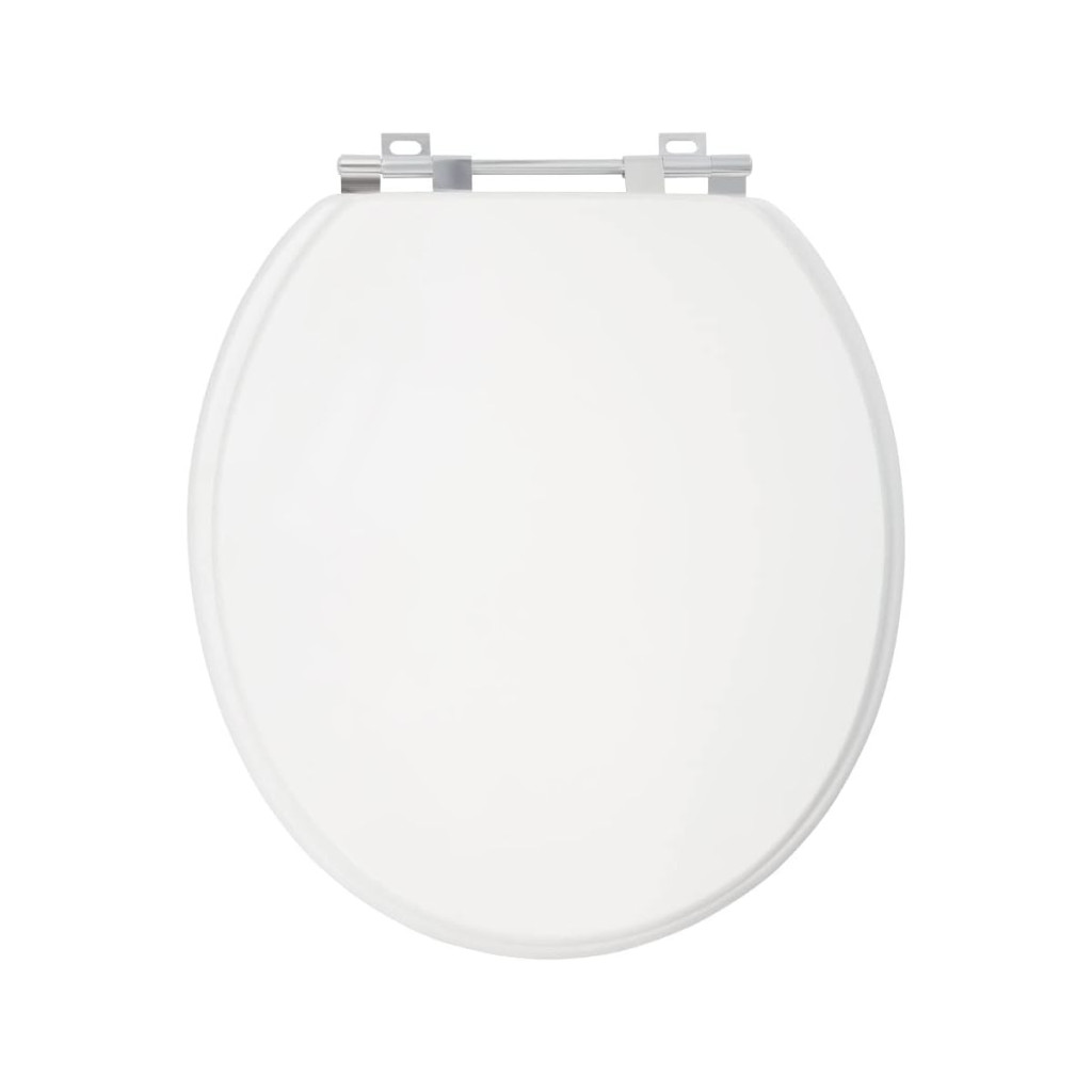 Assento Sanitário Mdf Laqueado, Oval, Cor Branco, Linha Primafer, Atlas.